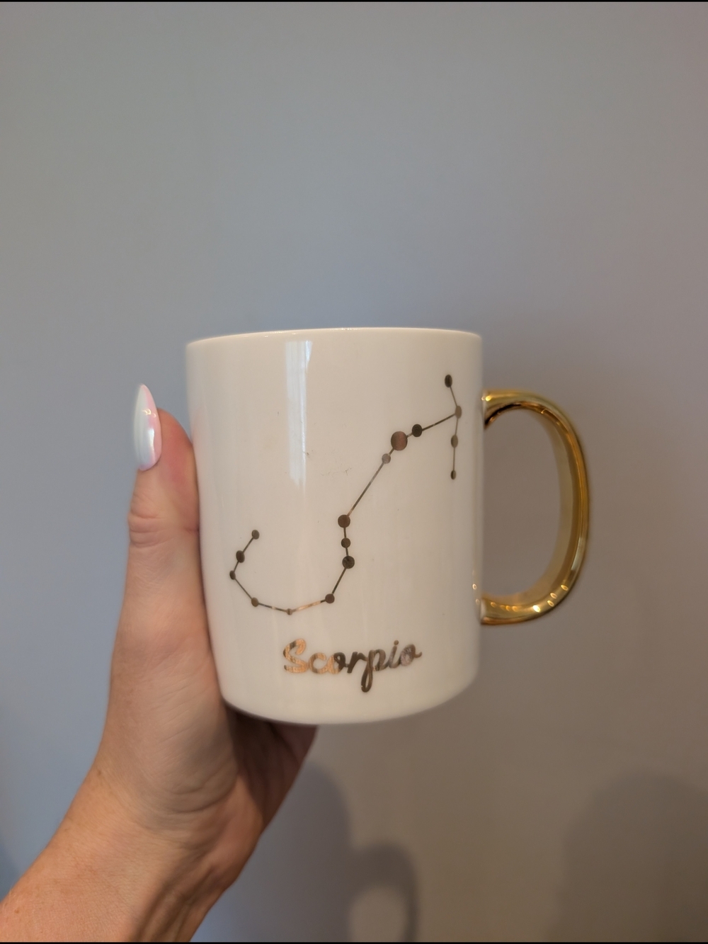Scorpio Constellation Gold-Handled Ceramic Mug